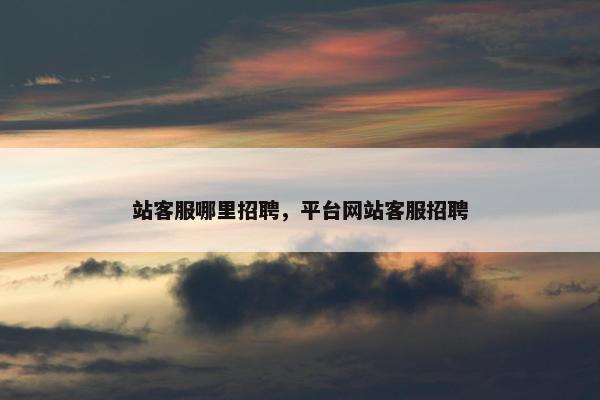 站客服哪里招聘,平台网站客服招聘