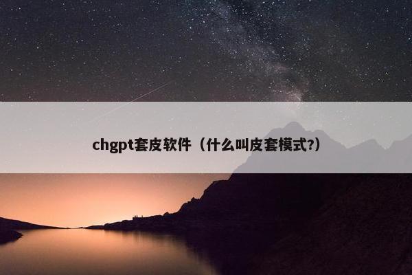 chgpt套皮软件（什么叫皮套模式?）