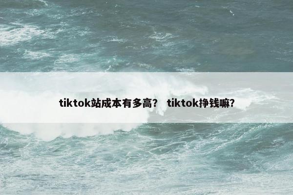 tiktok站成本有多高? tiktok挣钱嘛?