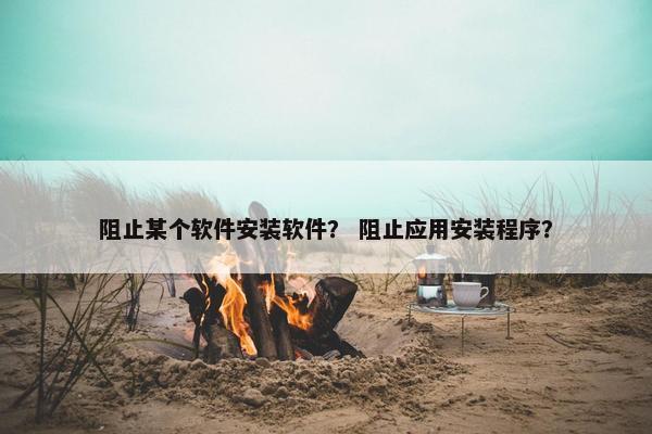 阻止某个软件安装软件？ 阻止应用安装程序？