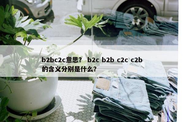 b2bc2c意思？ b2c b2b c2c c2b的含义分别是什么？