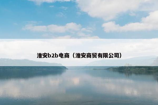 淮安b2b电商（淮安商贸有限公司）