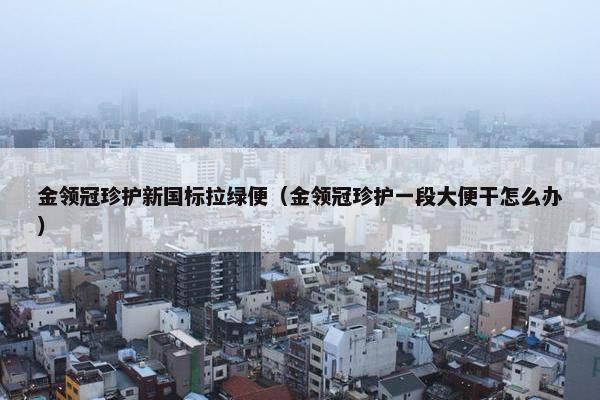 金领冠珍护新国标拉绿便（金领冠珍护一段大便干怎么办）