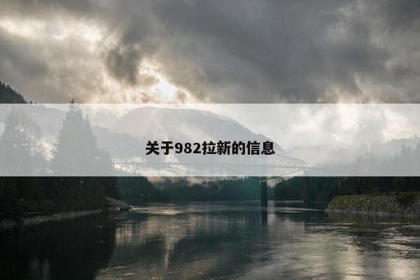 关于982拉新的信息