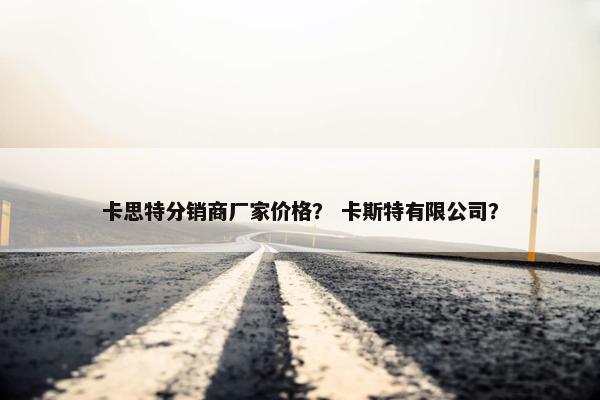 卡思特分销商厂家价格？ 卡斯特有限公司？