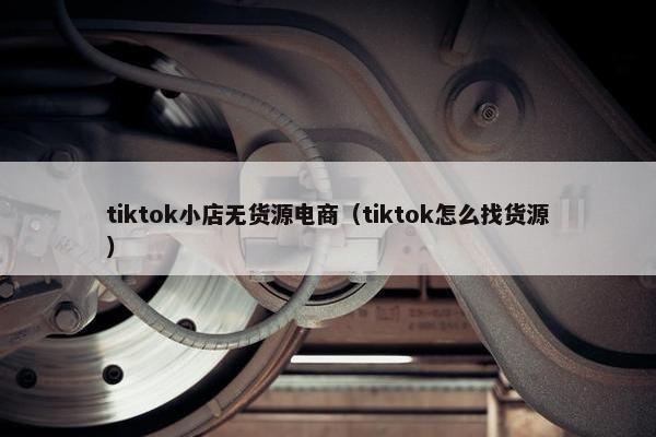 tiktok小店无货源电商（tiktok怎么找货源）