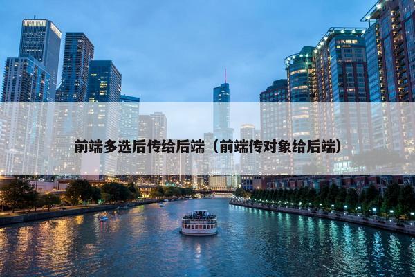 前端多选后传给后端（前端传对象给后端）