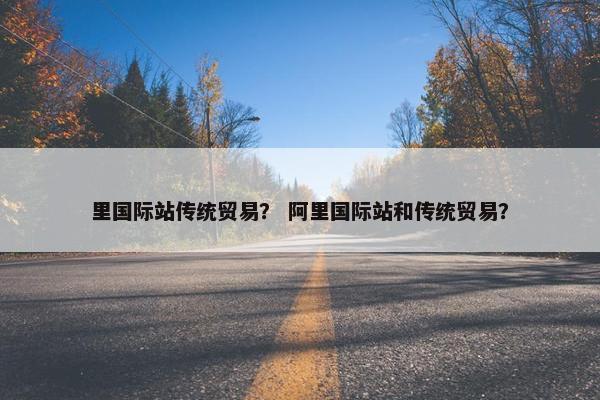 里国际站传统贸易？ 阿里国际站和传统贸易？