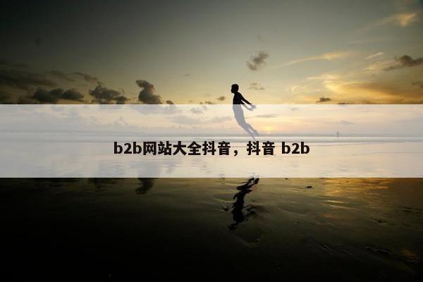 b2b网站大全抖音,抖音 b2b