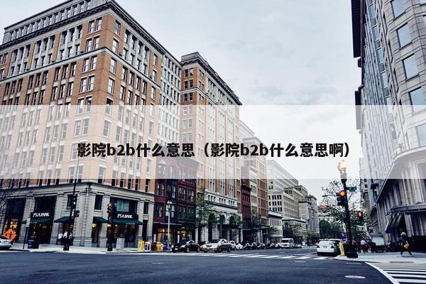 影院b2b什么意思（影院b2b什么意思啊）