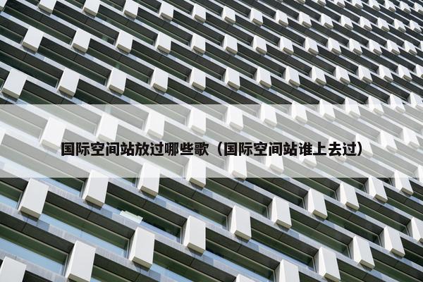 国际空间站放过哪些歌（国际空间站谁上去过）