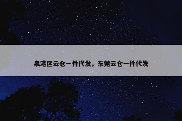 泉港区云仓一件代发，东莞云仓一件代发