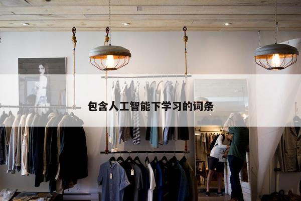 包含人工智能下学习的词条