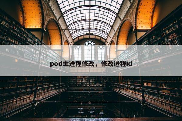pod主进程修改，修改进程id