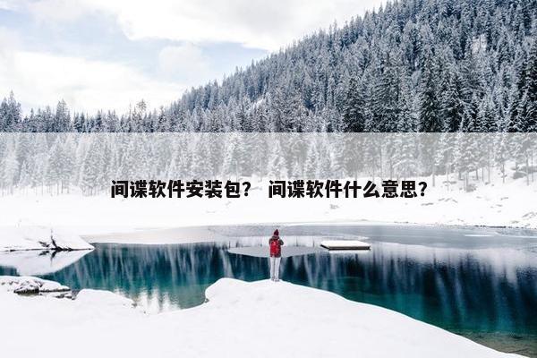 间谍软件安装包？ 间谍软件什么意思？