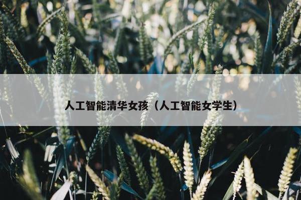 人工智能清华女孩(人工智能女学生)