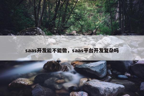saas开发能不能做，saas平台开发复杂吗