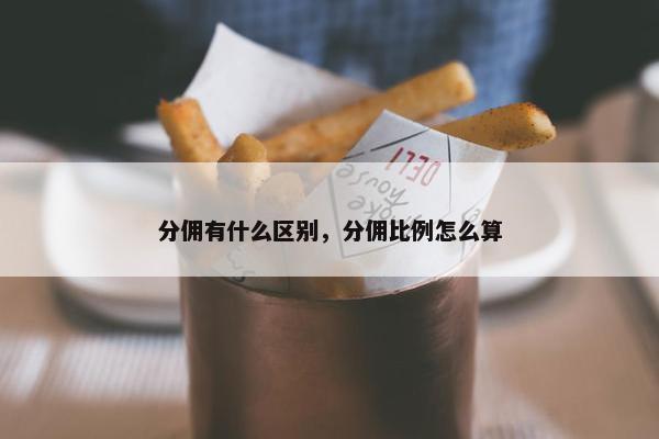 分佣有什么区别，分佣比例怎么算