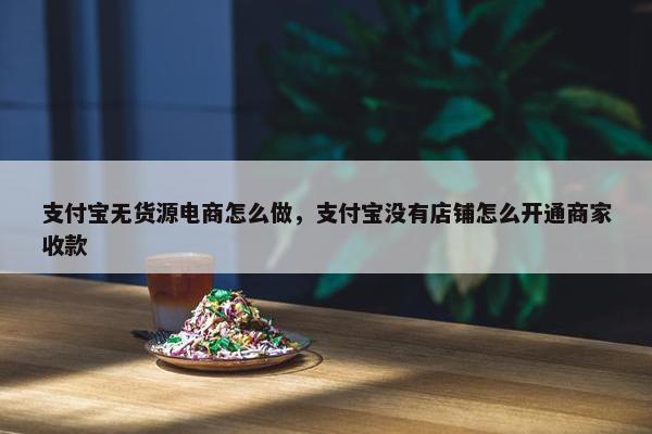 支付宝无货源电商怎么做,支付宝没有店铺怎么开通商家收款