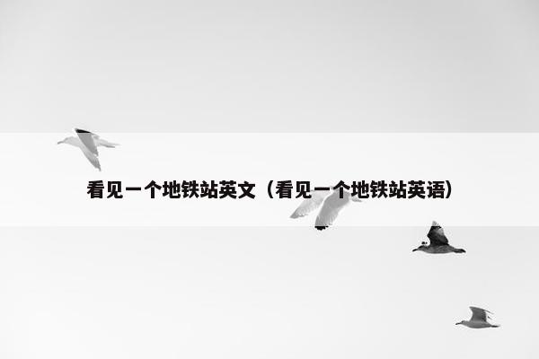 看见一个地铁站英文（看见一个地铁站英语）