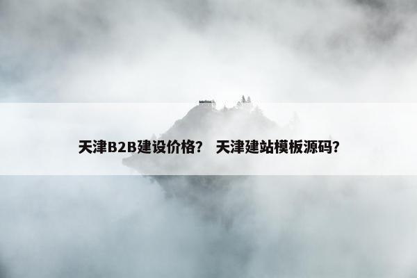 天津B2B建设价格？ 天津建站模板源码？