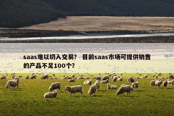 saas难以切入交易？ 目前saas市场可提供销售的产品不足100个？