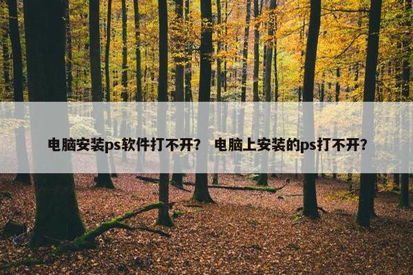 电脑安装ps软件打不开？ 电脑上安装的ps打不开？