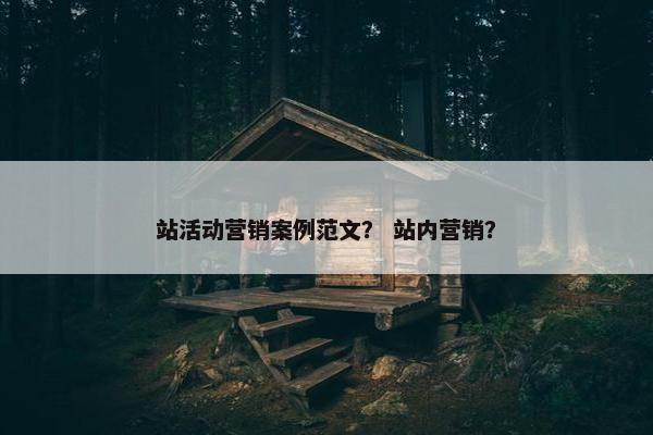 站活动营销案例范文？ 站内营销？