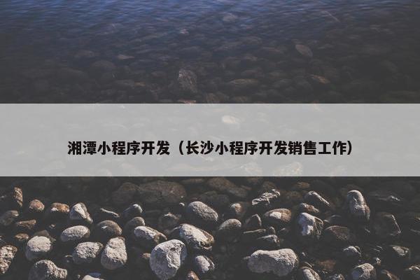 湘潭小程序开发(长沙小程序开发销售工作)