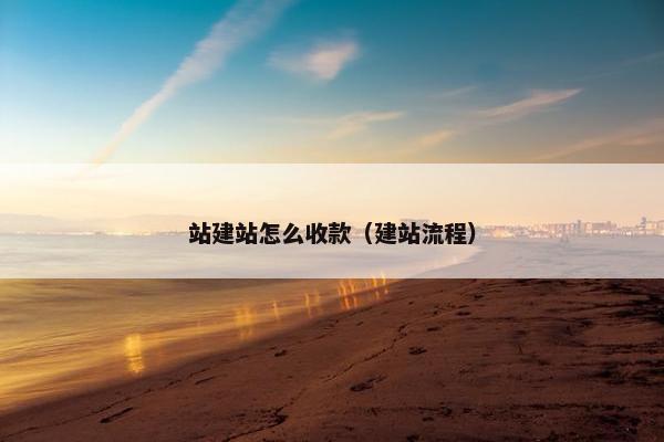 站建站怎么收款（建站流程）