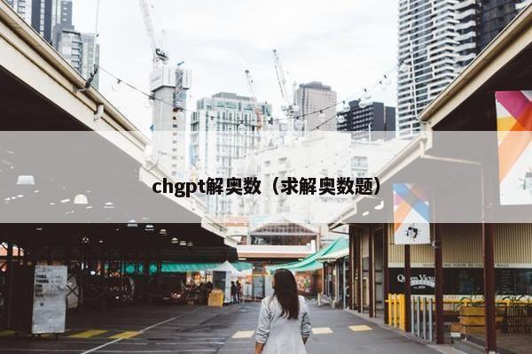 chgpt解奥数（求解奥数题）