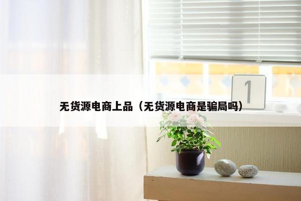 无货源电商上品（无货源电商是骗局吗）
