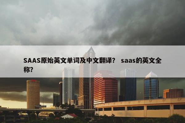 SAAS原始英文单词及中文翻译？ saas的英文全称？