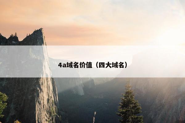 4a域名价值（四大域名）
