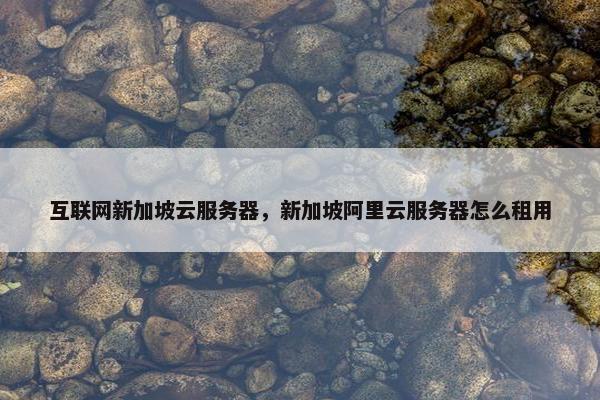 互联网新加坡云服务器，新加坡阿里云服务器怎么租用