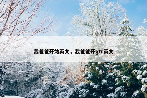 我爸爸开站英文，我爸爸开gtr英文