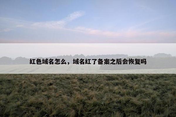 红色域名怎么，域名红了备案之后会恢复吗