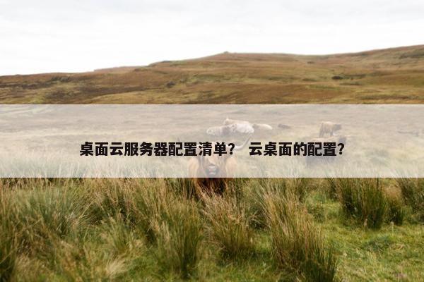 桌面云服务器配置清单？ 云桌面的配置？