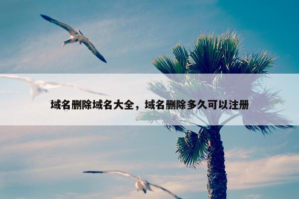 域名删除域名大全，域名删除多久可以注册