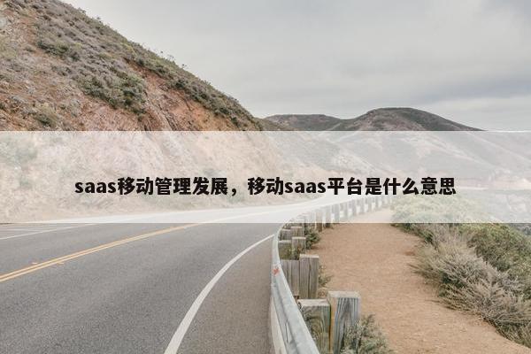 saas移动管理发展，移动saas平台是什么意思