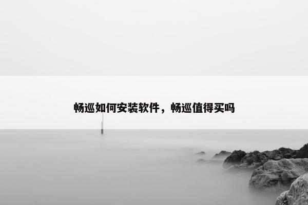 畅巡如何安装软件，畅巡值得买吗