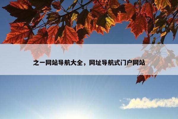 之一网站导航大全，网址导航式门户网站