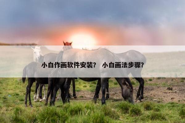 小白作画软件安装？ 小白画法步骤？