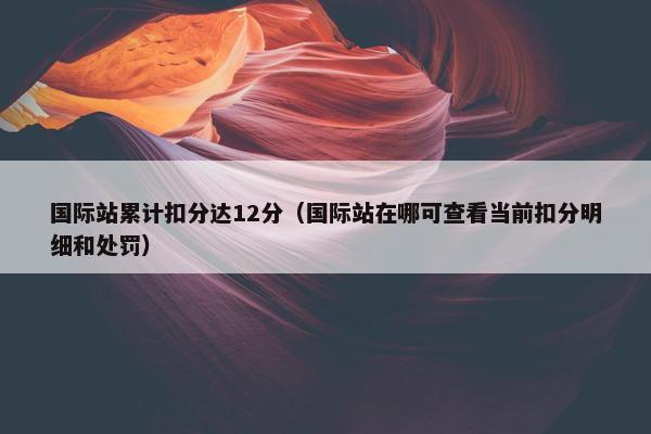 国际站累计扣分达12分（国际站在哪可查看当前扣分明细和处罚）