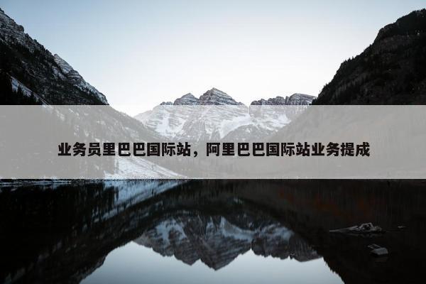 业务员里巴巴国际站，阿里巴巴国际站业务提成