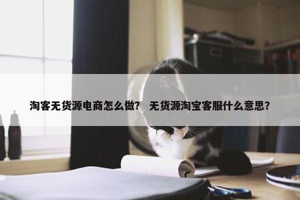 淘客无货源电商怎么做？ 无货源淘宝客服什么意思？