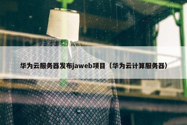 华为云服务器发布jaweb项目（华为云计算服务器）