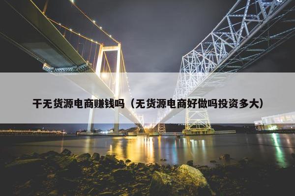 干无货源电商赚钱吗（无货源电商好做吗投资多大）