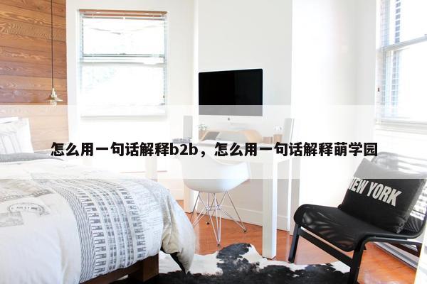 怎么用一句话解释b2b，怎么用一句话解释萌学园
