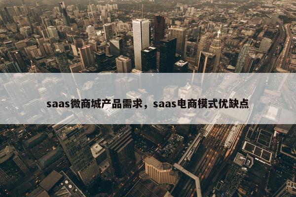 saas微商城产品需求，saas电商模式优缺点